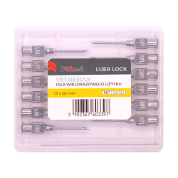 Игла многоразовая POLNET, 1,5х20 мм, Luer-Lock, 12 шт. в уп.
