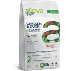 Alleva Holistic Chicken & Duck + Aloe vera & Ginseng Puppy Medium