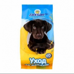 LUXAN Влажные салфетки для ухода за лапами (Люксан), 60 шт/уп