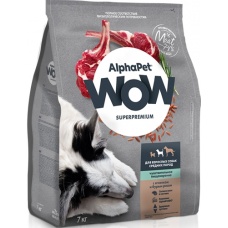 AlphaPet WOW сухой корм для взрослых собак средних пород, чувствительное пищеварение