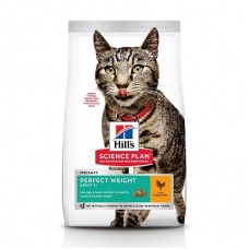 Сухой корм Hill's Science Plan Perfect Weight для взрослых кошек, с курицей, 1,5 кг