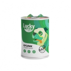 Консервированный корм Lucky bits для собак всех пород кролик, груша, цукини, 400 г