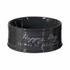 DUVO+ Миска для животных керамическая, "Happy Dog", черная