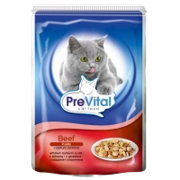 PreVital Classic консервы с говядиной в желе для кошек, 100 г