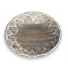 TARHONG Миска для животных "Moroccan Wood", древесная с рисунком, 13х13х2,8см (180мл)